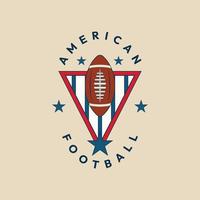 logo vintage de football américain avec illustration vectorielle emblème vecteur