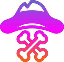 conception d'icône de vecteur de chapeau de pirate