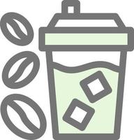 conception d'icône de vecteur de café glacé