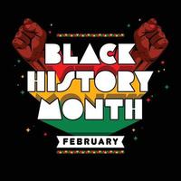 célébration du mois de l'histoire des Noirs également connu sous le nom de mois de l'histoire afro-américaine. vecteur