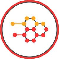 conception d'icône de vecteur de structure moléculaire