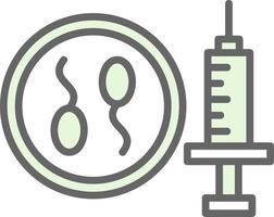 conception d'icône vectorielle de fécondation in vitro vecteur