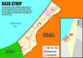 Carte Infographie de Gaza vecteur