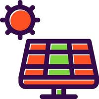 conception d'icône de vecteur de panneau solaire