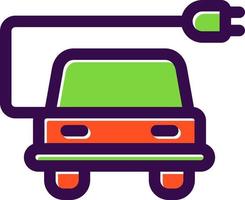 conception d'icône de vecteur de voiture électrique