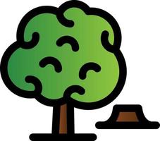 conception d'icône de vecteur de déforestation