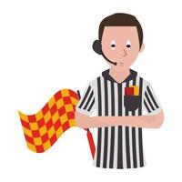 arbitre de football de dessin animé vecteur