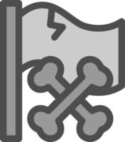 conception d'icône de vecteur de drapeau pirate