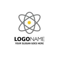 atome éducation physique science modèle de logo d'entreprise couleur plate vecteur