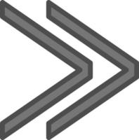conception d'icône vecteur angle double gauche
