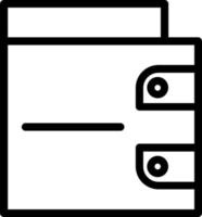 conception d'icône de vecteur de portefeuille