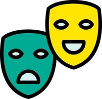 conception d'icône vectorielle de masques de théâtre vecteur