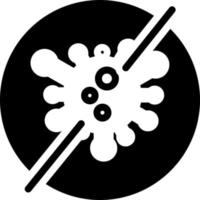 conception d'icône de vecteur de barre oblique de virus