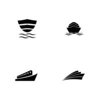 logo de bateau de croisière vecteur