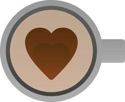 conception d'icône de vecteur de coeur de café