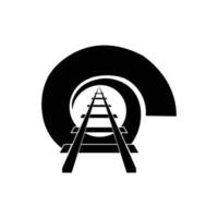 logo ferroviaire noir vecteur