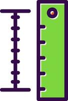 conception d'icône vectorielle combinée règle vecteur