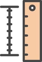 conception d'icône vectorielle combinée règle vecteur