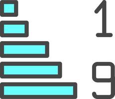 trier la conception d'icône de vecteur numérique vers le bas