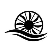 logo roue à eau vecteur