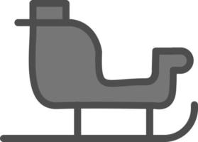 conception d'icône de vecteur de traîneau