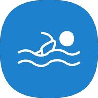 conception d'icône de vecteur de nageur