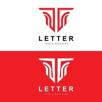 logo de lettre t, vecteur de style lettre moderne, conception adaptée aux marques de produits avec lettre t