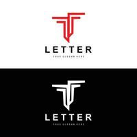 logo de lettre t, vecteur de style lettre moderne, conception adaptée aux marques de produits avec lettre t