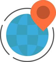 globe business global office point monde plat couleur icône vecteur icône modèle de bannière