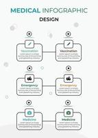 conception de modèle d'infographie d'hôpital médical. vecteur