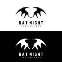 logo de chauve-souris, icône d'animal volant de nuit, vecteur d'entreprise, modèle d'halloween