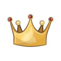 icône de roi de couronne plate. reine princesse design couronne or royal corona vecteur