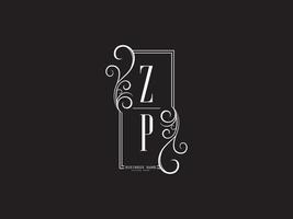 création d'image vectorielle de lettre de logo de luxe zp pz vecteur