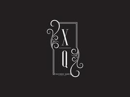 icône initiale du logo xq, vecteur de lettre de logo de luxe xq unique