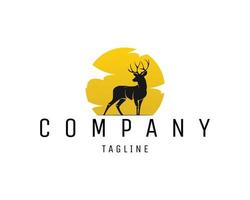 logo vectoriel dans lequel une image abstraite de gros cerf isolé sur fond blanc semble élégante et stylée, adaptée à une entreprise, une marque, une entreprise.