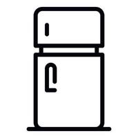 icône de réfrigérateur, style de contour vecteur