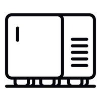 icône de mini-réfrigérateur d'hôtel, style de contour vecteur