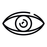 icône de l'œil humain, style de contour vecteur