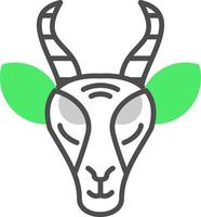 conception d'icône créative gazelle vecteur