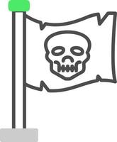 conception d'icône créative de drapeau de pirates vecteur