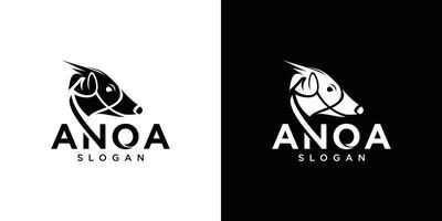 vecteur de modèle de conception de logo animal anoa