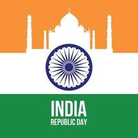 drapeau de l'inde. jour de la république indienne vecteur