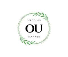 ou initiales lettre mariage monogramme logos collection, modèles minimalistes et floraux modernes dessinés à la main pour cartes d'invitation, réservez la date, identité élégante pour restaurant, boutique, café en image vectorielle vecteur