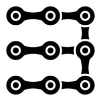 icône de glyphe de chaîne de cycle vecteur