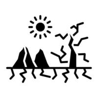 icône de glyphe d'arbre sec vecteur