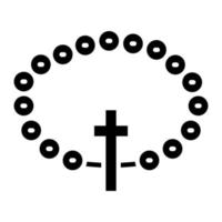 icône de glyphe de chapelet vecteur