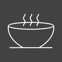 icône de ligne de vecteur de soupe chaude unique