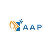 création de logo de comptabilité de réparation de crédit aap sur fond blanc. aap initiales créatives croissance graphique lettre logo concept. création de logo de finance d'entreprise aap. vecteur