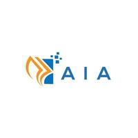 création de logo de comptabilité de réparation de crédit aia sur fond blanc. aia initiales créatives croissance graphique lettre logo concept. création de logo de finance d'entreprise aia. vecteur