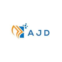 création de logo de comptabilité de réparation de crédit ajd sur fond blanc. ajd initiales créatives croissance graphique lettre logo concept. création de logo de finance d'entreprise ajd. vecteur